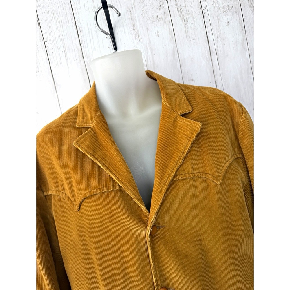 VTG Pioneer Wear Men's Western Blazer Jacket Brown Lined Pockets Snap Button 44